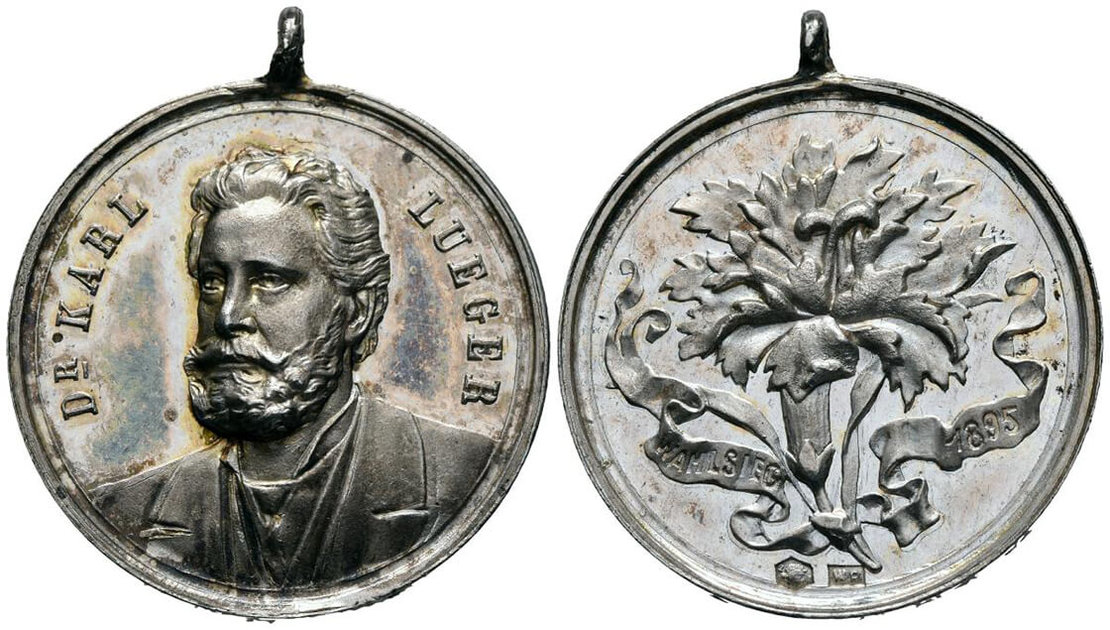 Wilhelm Pittner (Medailleur), Medaille Auf den Wahlsieg Karl Luegers 1895, Foto: Mika Boros/Wien Museum   